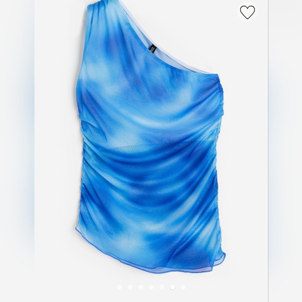 Gathered one shoulder top